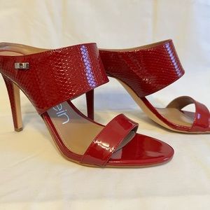 NWT Calvin Klein Red Heels Sandals - 10M